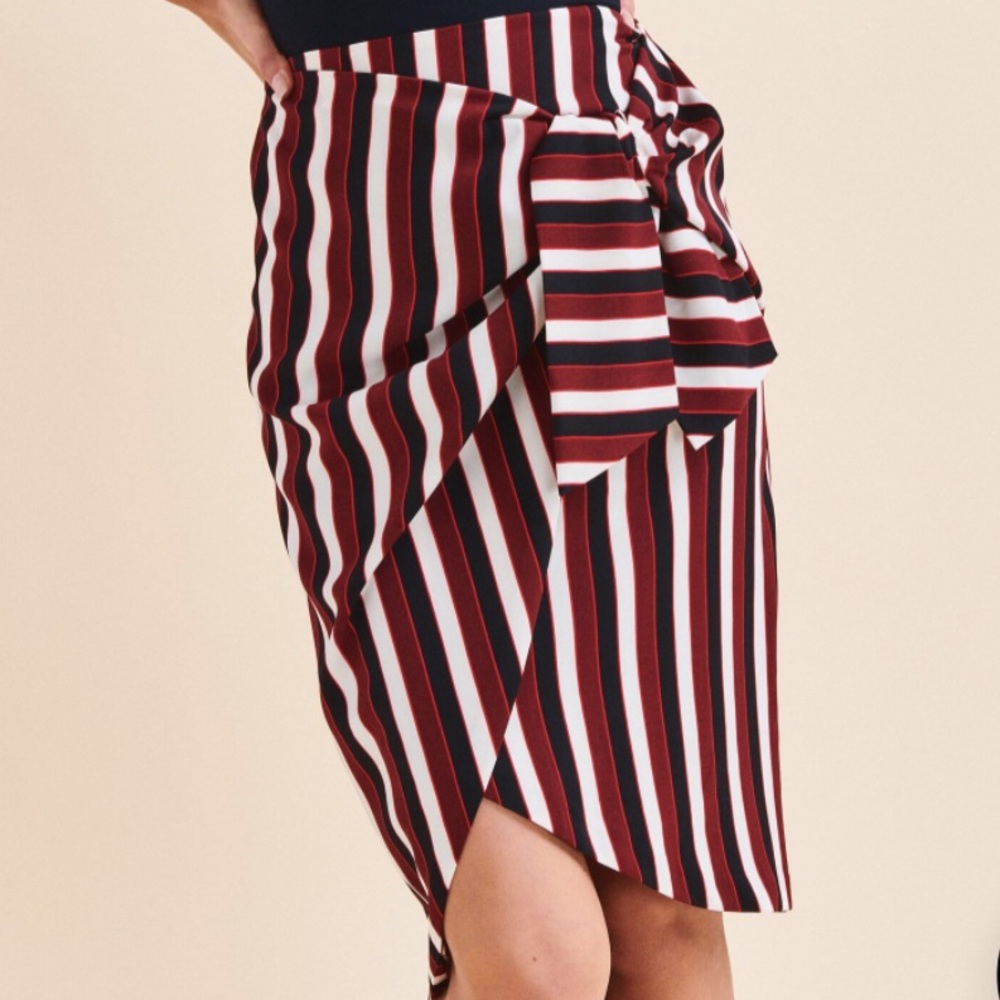 Dynamite Midi Knot Front Skirt *Black XS NWT*